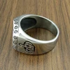 Punk Size 7-15# FTW Mechanical Screw Women's Biker Exquisite 316L Stainless Steel Motorcycle Middle Finger Ring 5