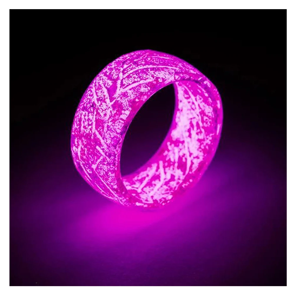 purple 6 Светящееся кольцо светящееся в темные украшения унисекс украшение для женщин мужчин J55 - Окраска металла: purple 6