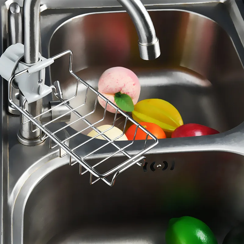 1pcs Faucet Drain Rack Hanging Basket Kitchen Adjustable ABS Material Sink Rag Sponge Soap Shelf Storage | Дом и сад