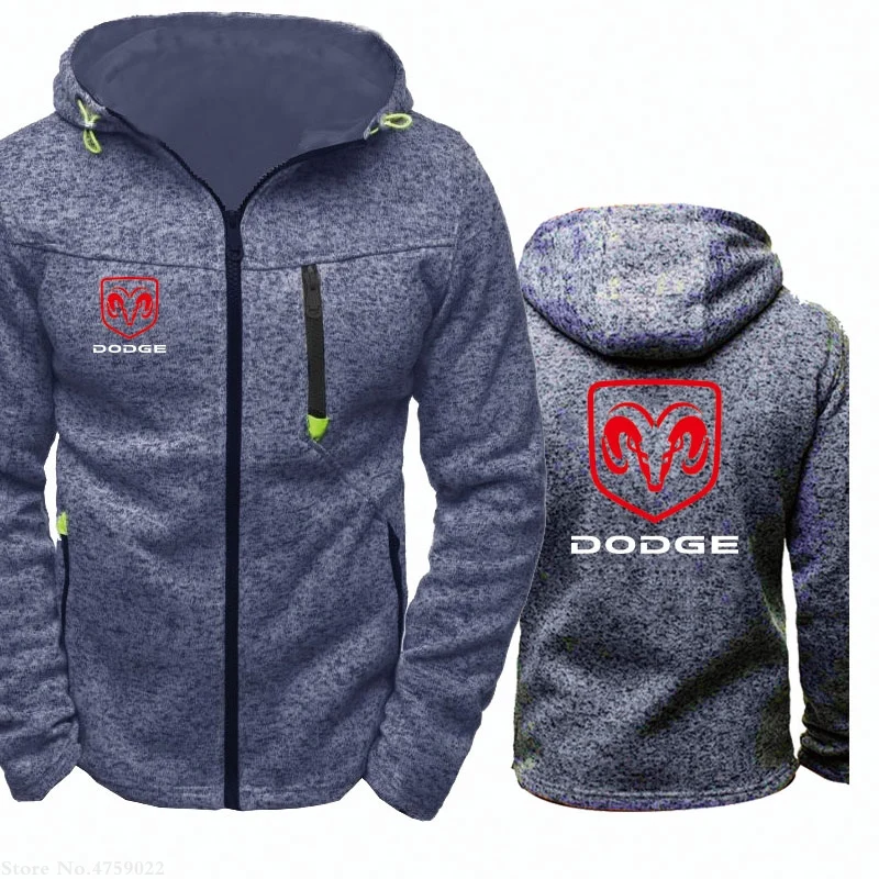 Мужские толстовки на молнии, классические осенне-зимние толстовки Dodge, толстовка, куртка, пальто с длинным рукавом, повседневные мужские толстовки с карманами на молнии - Цвет: 6
