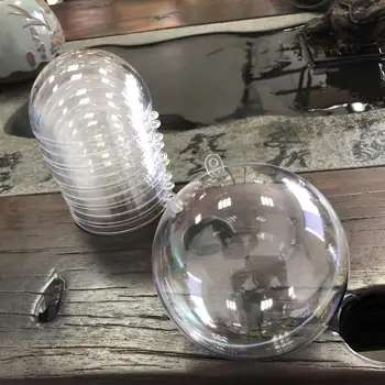 

Christmas Tree Clear Balls Fillable Baubles DIY Fillable Sphere 4/6/8cm Transparent Open Plastic Christmas Decorations Ball