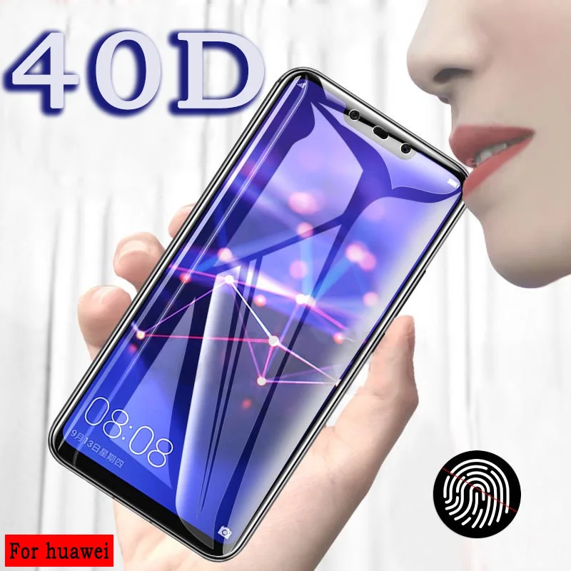 

40D Tempered glass for Huawei P20 P30 lite pro Screen protector on for Huawei mate 20 10 lite Pro P10 LIte Protective glass