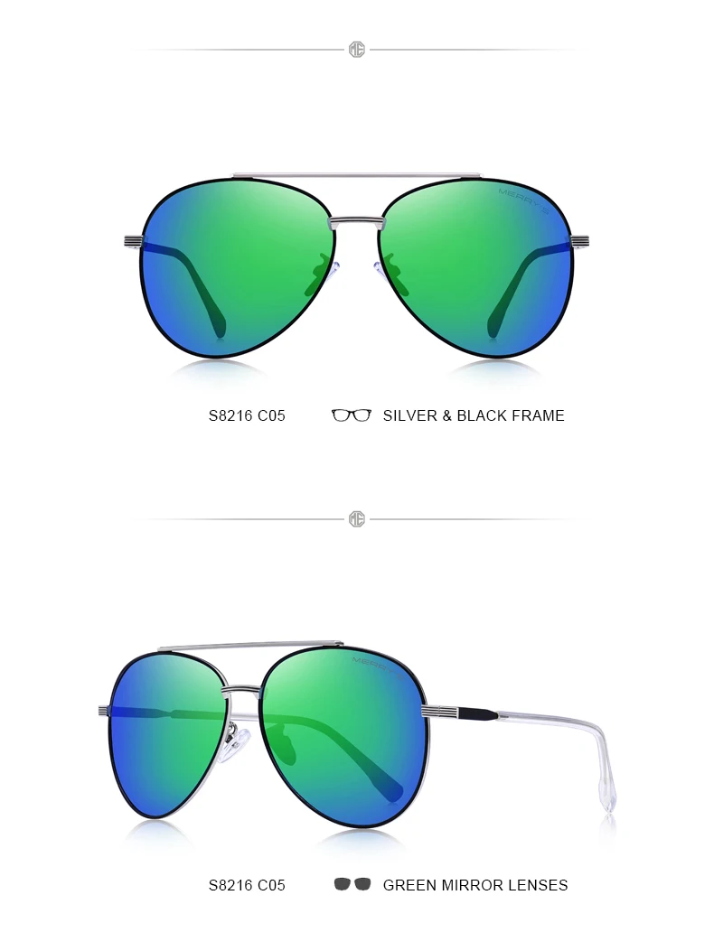 Мужские классические солнцезащитные очки-авиаторы MERRY'S, HD поляризованные солнцезащитные очки для вождения, UV400 защита S8216