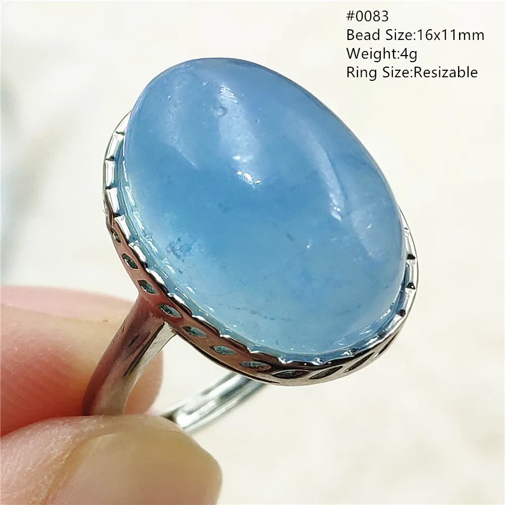 jewellery shop near me Genuine Natural Blue Aquamarine Clear Oval Ring Adjustable Crystal Size 925 Silver Aquamarine Ring Gemstone AAAAA nose pin