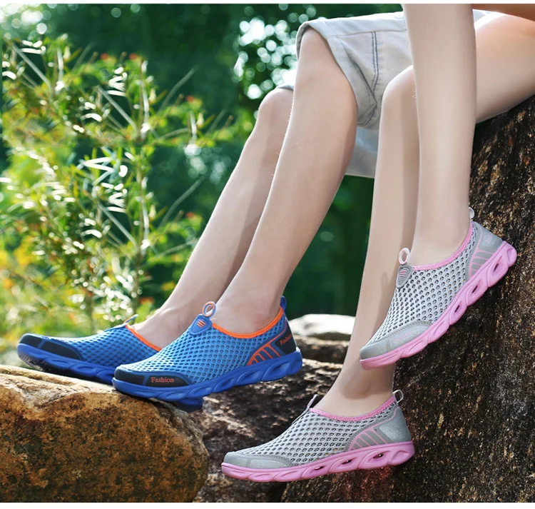 WIENJEE Summer Women Casual Shoes Slip-On Flats Female Breathable Zapatillas Water Sneakers Women Shoes Zapatillas Mujer