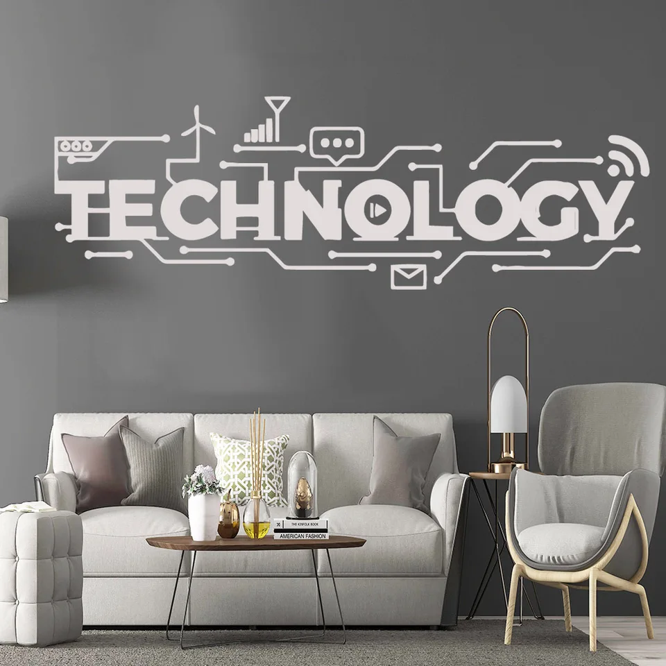 Classic Technology Wall Stickers Self Adhesive Art Wallpaper For Baby Kids Rooms Decor Background Wall Art Decal Wall Stickers Aliexpress