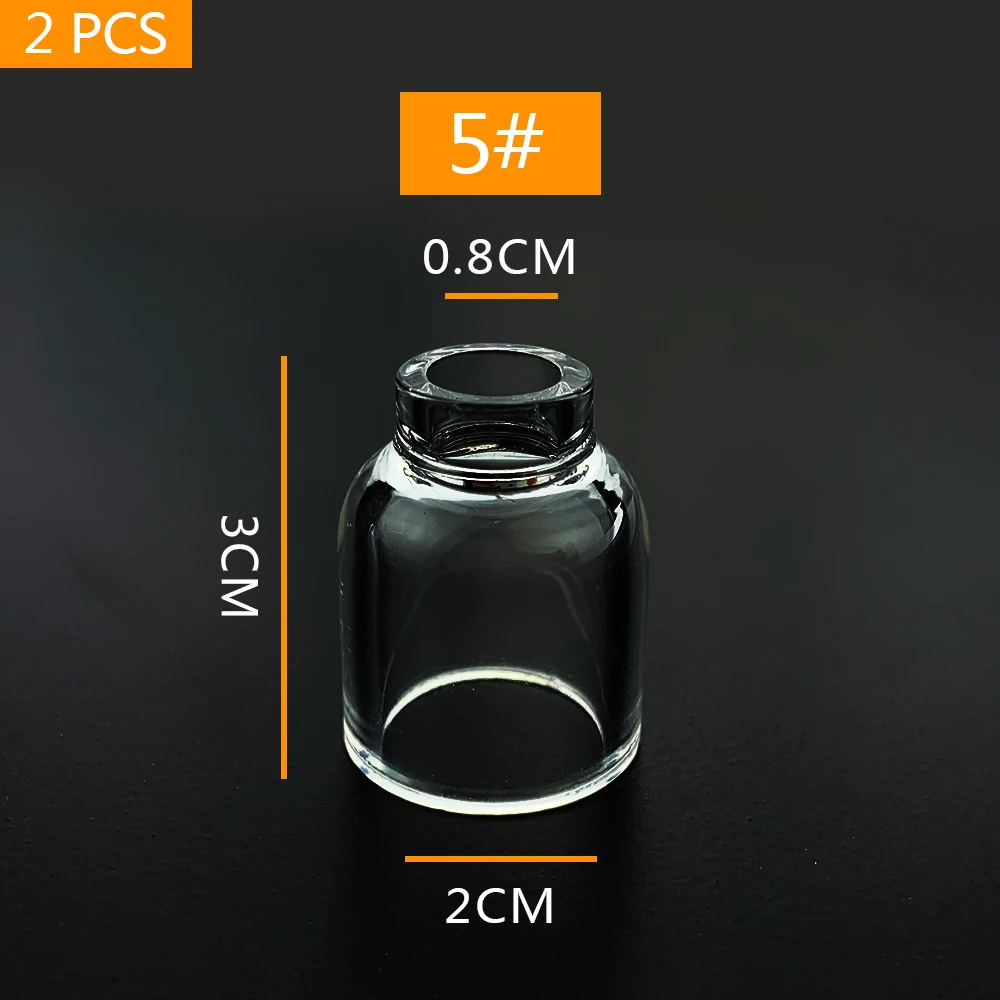 Комплект из 2/5 предметов для сварофонарь TIG газовые линзы #5 Pyrex стеклянная крышка