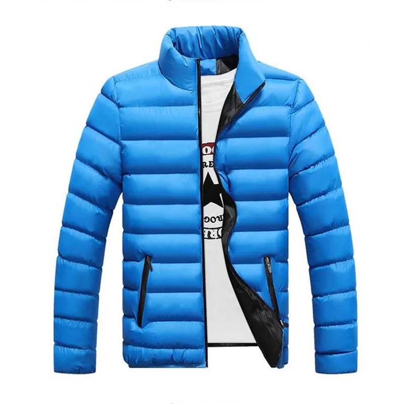 Зимняя мужская куртка, модная мужская парка с воротником-стойкой, мужские однотонные толстые куртки и пальто, мужские зимние парки, M-4XL