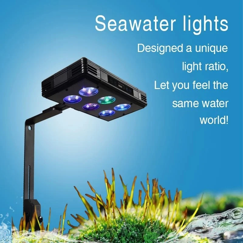 

LED Aquarium Light, Dimmable Full Spectrum, Coral Reef, Grow Fish Tank, Marine Sea Tank, SPS, LPS, 30W, 52W, 75W