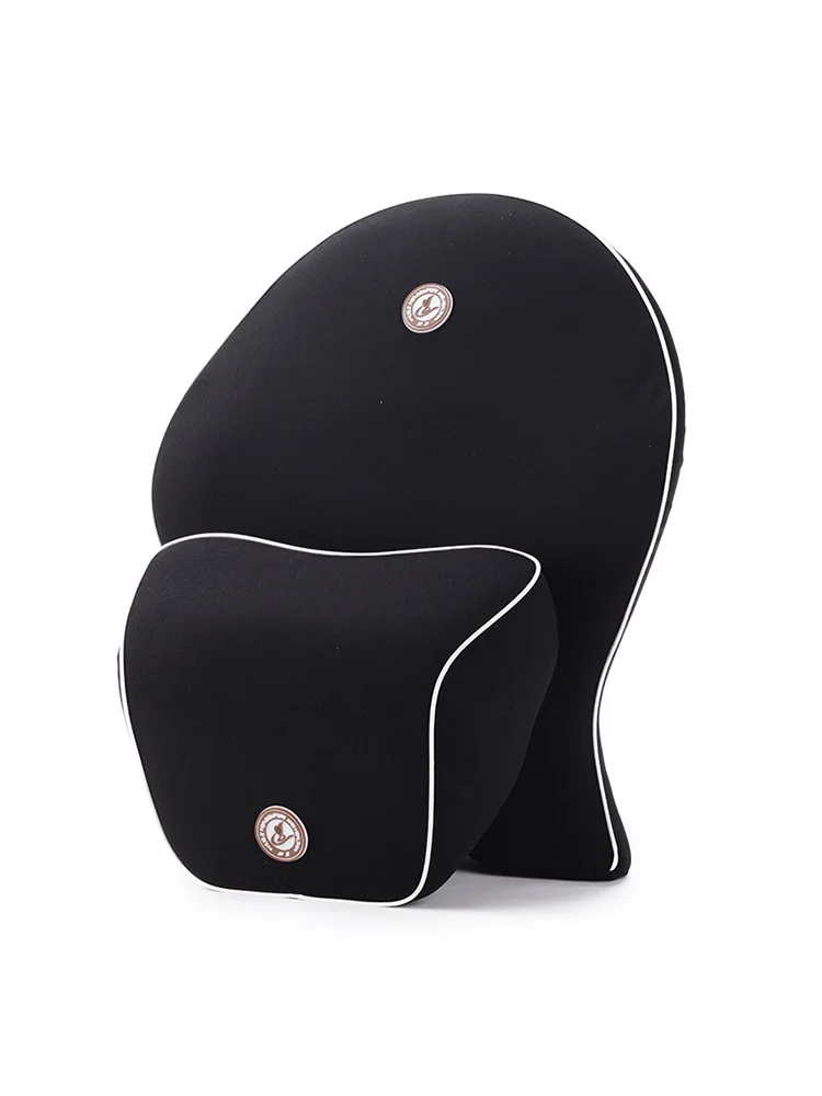 

Automotive Headrest Neck Support Pillow Memory Foam Waist Back Cushion Car for Load Driver Waist Support Set Winter Four Seasons