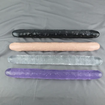 46cm Soft Jelly Dildo Double Long Realistic Dildos Cock Lesbian Vaginal Anal Plug Flexible Fake Penis For Women Dildos Sex Toys 4