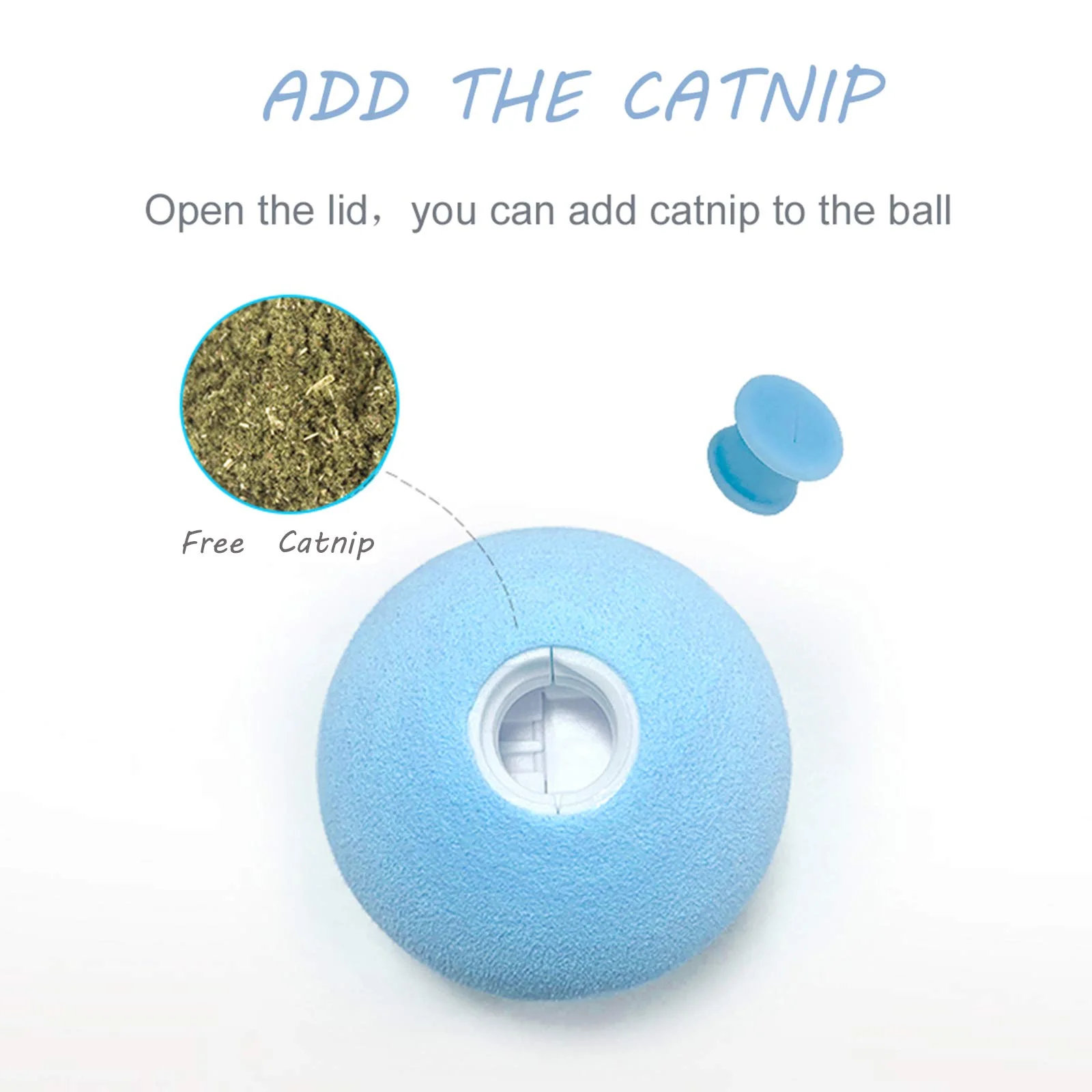 Smart Cat Toys Interactive Ball Catnip Cat Training Toy New Gravity Smart Touch Sounding Pet Toys Squeak Toys Ball
