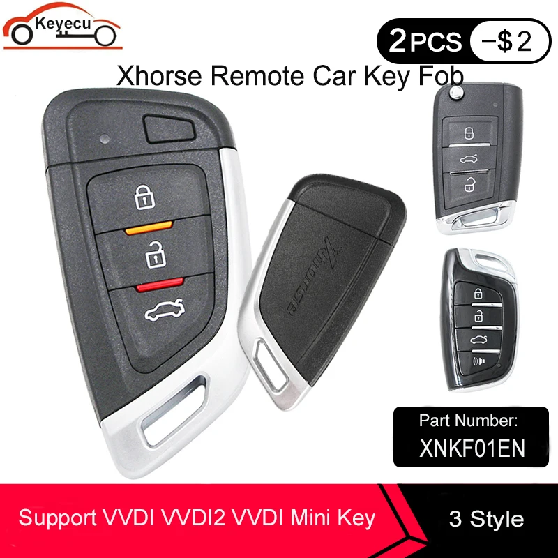 KEYECU XHORSE Универсальный Бесконтактный умный дистанционный ключ XNKF01EN XSMQB1EN XSCS00EN для
