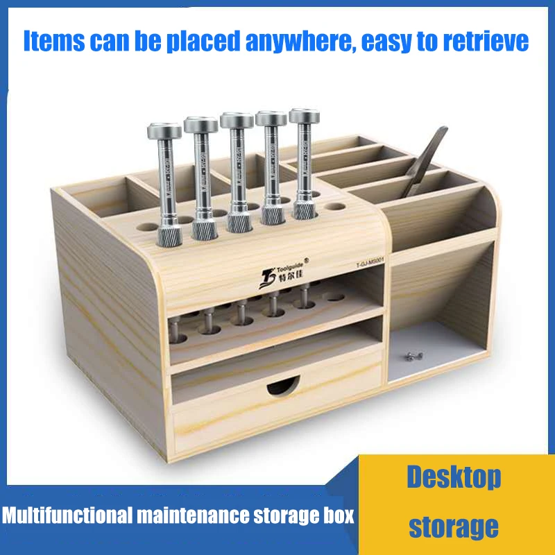 Wooden Storage Box Screwdriver Box Repair Parts Phone Phone Repair
