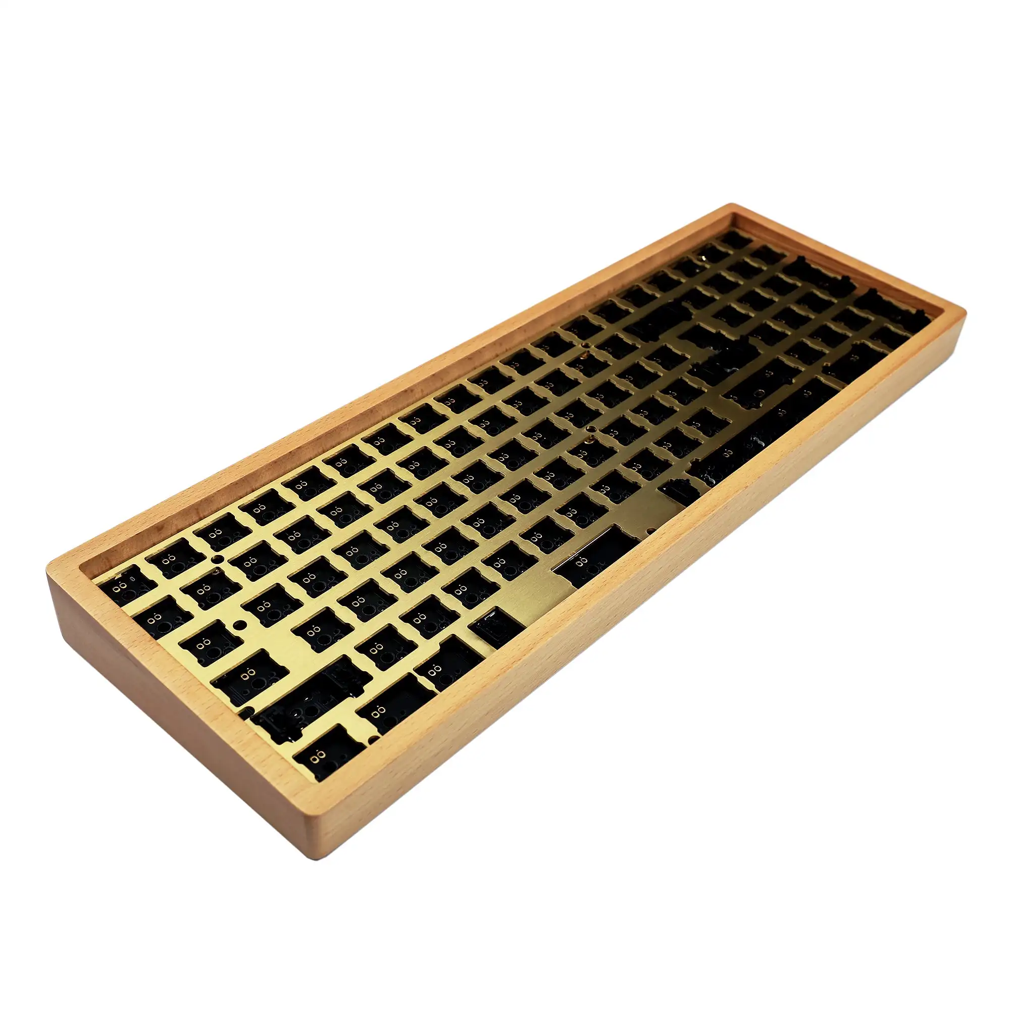 96 木製ケース ホットスワップ キーボード | QMK VIA アンダーグロー 