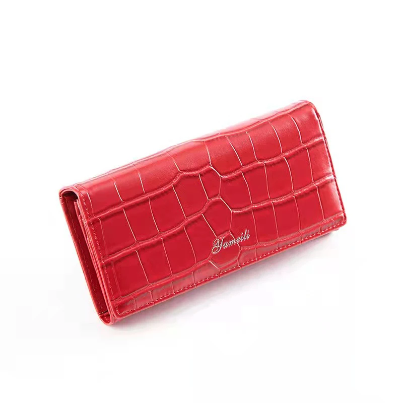 

Women Long Zipper Wallet Korean Style PU Clutch Girls Crocodile PU Large Capacity Money Purse Classic Alligator Long Bill Wallet