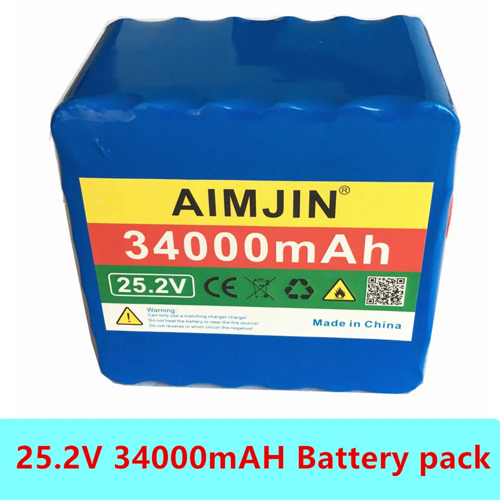 Новая 6s6p 25 2 V 34Ah батарея литиевая v 34000mAh Электрический велосипед