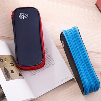 

3 Layer Acrylic fiber Pencil Case Box Brush Case Holder Zipped Shockproof Pen Pouch Bag Makeup Brush Storage Bags 2019