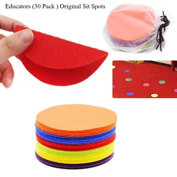 

Classroom Magic Mark Are Sitting Carpet Stains to Educate Pack of 30 Color marker round Carpet Stickers for baby room Decoration