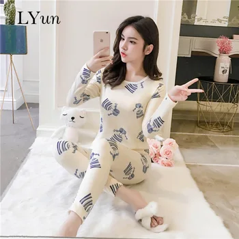 

LYun Thermal underwear female autumn thin section autumn pants female leggings pure cotton slim girl thermal underwear