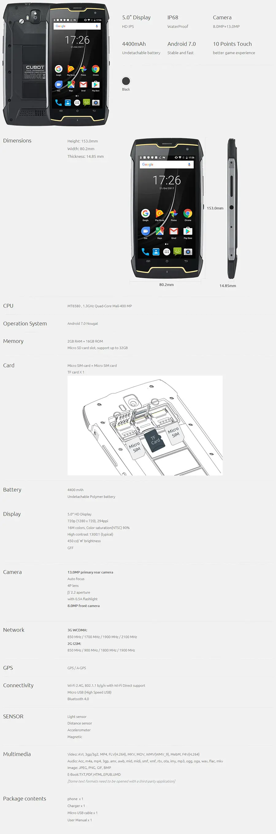 Cubot-King-Kong-Tech-Specs