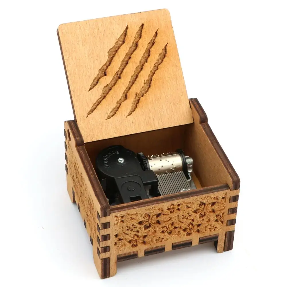 Home Decoration Antique Carved Music Box Wooden Automatic Jurassic Park Music Box New Year Gift Birthday Gift Christmas Gift 3