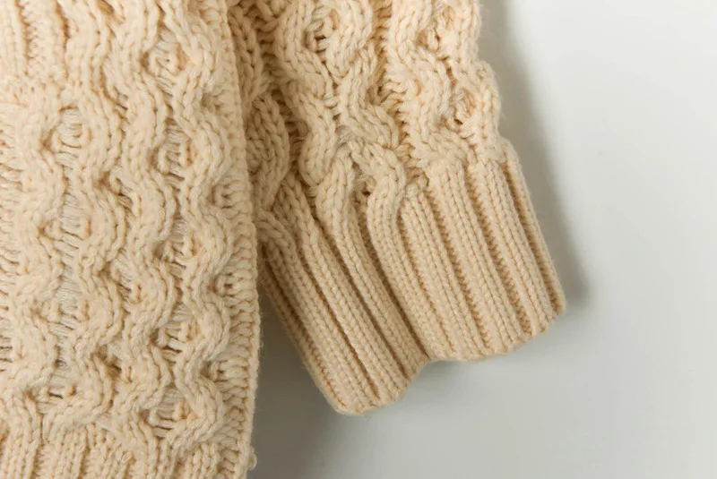 Women Hit Color Oversized Sweater Coat Patchwork Cardigan Autumn Winter Thick Knitted Coat Single Breasted Cardigan P-164