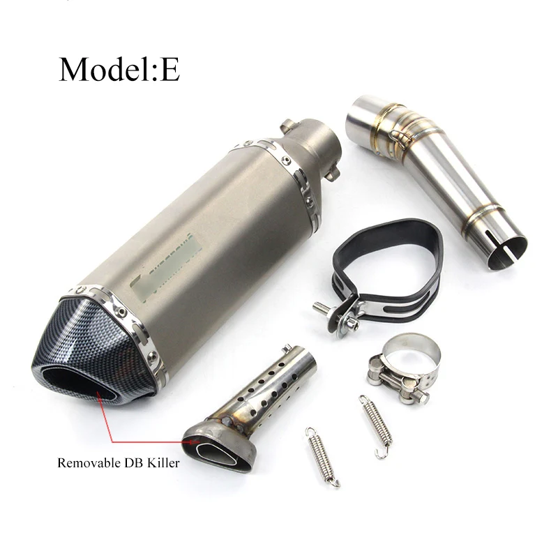 E NC700 NC750X мотоциклетная система, Труба среднего подключения, выхлопная труба с 51 мм глушителем дБ убийца для Honda скутер до - Цвет: E
