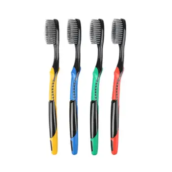 

2 Pcs Bamboo Charcoal Toothbrush Oral Dental Care Soft Tooth Adult Teeth Brush Black Heads Brush