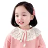 Lace Kids Bibs Shawl Cotton Collar Kids Neckwear for Girls All Match Hollow Out Children Girls Scarf Accessories 3-8Y ► Photo 2/6