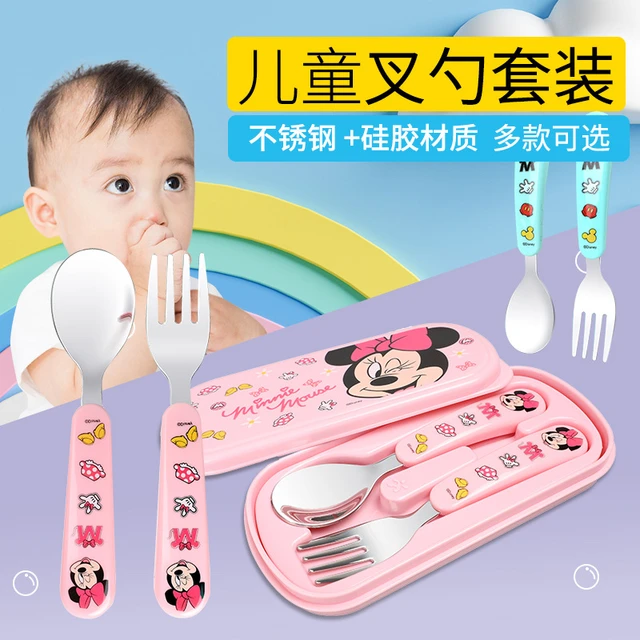 2Pcs/Set Infant Baby Cartoon Silicone Spork Learning Food Eating Auxiliary  Spoon Short Handle Feeding Kids Baby Spoon Utensils - AliExpress