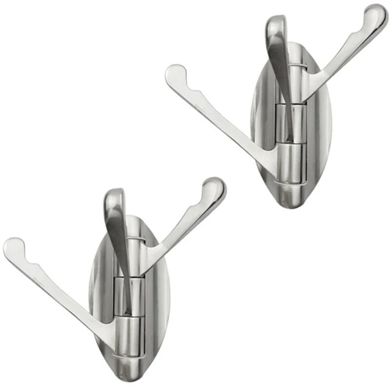 

Wall-Mounted Swivel Hook Towel Bathrobe Hook, Stainless Steel Hook, Heavy-Duty Folding Swing Arm, Three-Layer Coat Hook with Thr