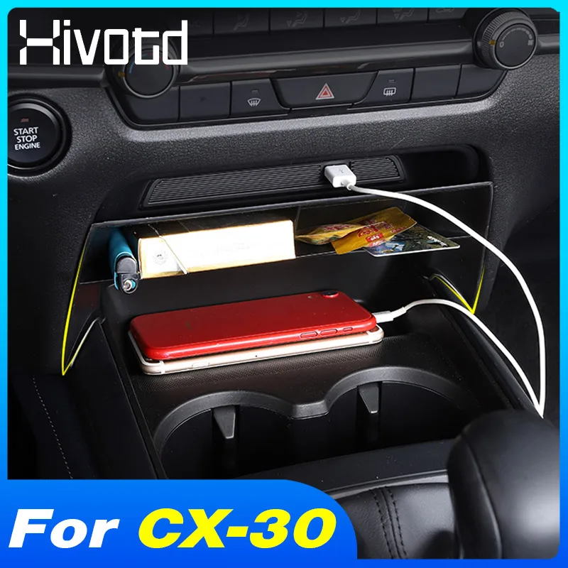For Mazda Cx30 Cx-30 Accessories Center Console Storage Box Organizer
