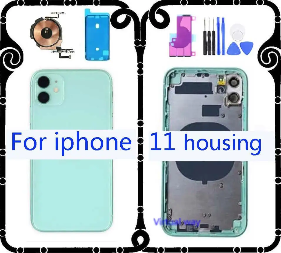 Для корпуса iPhone 11 стеклянная крышка батарейного отсека на задней стороне средняя