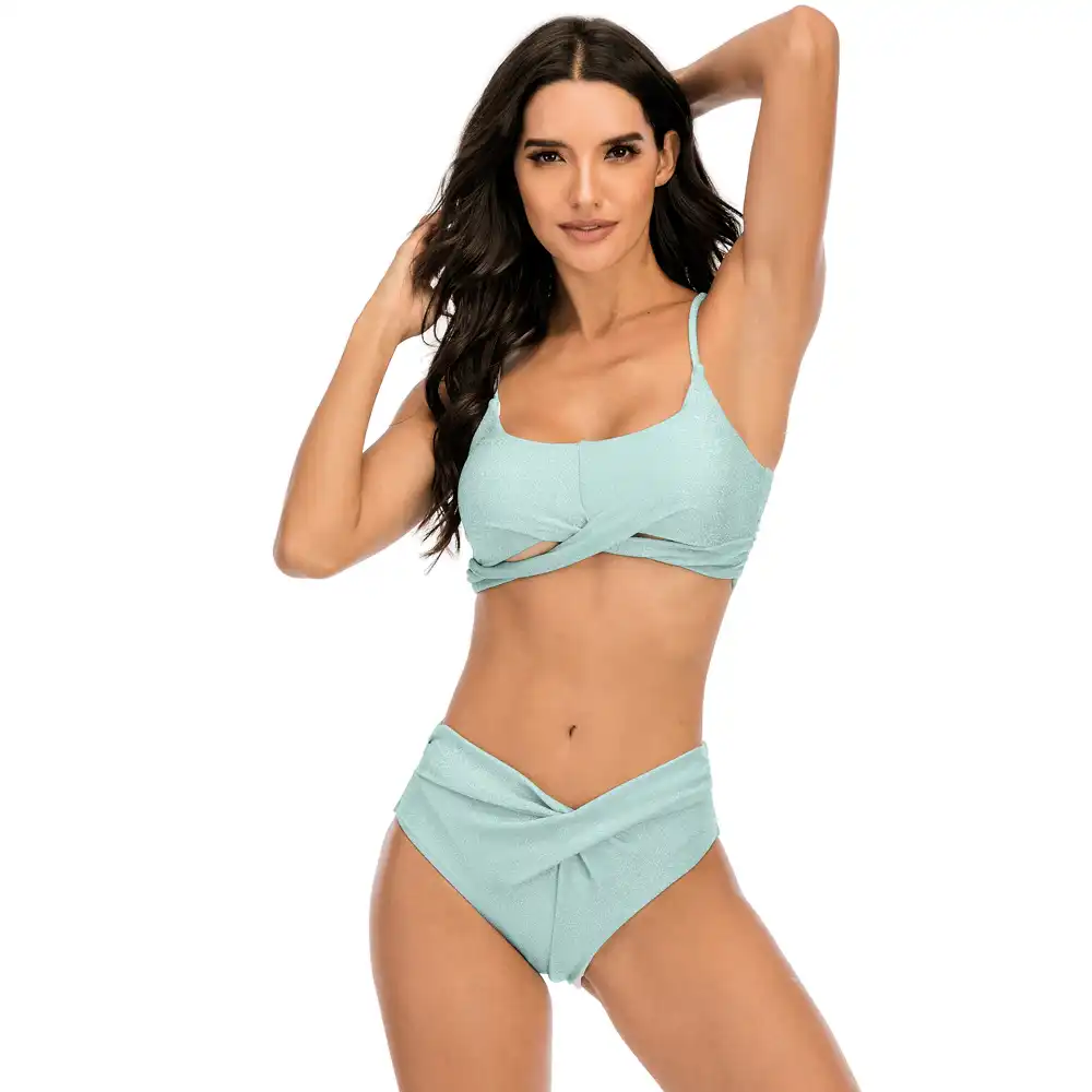 high waisted bathing suit set