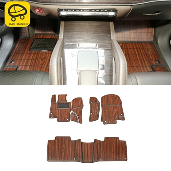 

CarManGo Car Floor Mats Set for Front 2nd Row Synthetic Wood Tray Pad Foot Mat Carpets for Mercedes-Benz GLE W167 2019 2020