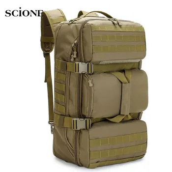 

60L Camping Backpack Luggage Bag Outdoor Military Tactical Trekking Travel Bag Climbing Army Bags Sports Men Molle Bag XA944WA