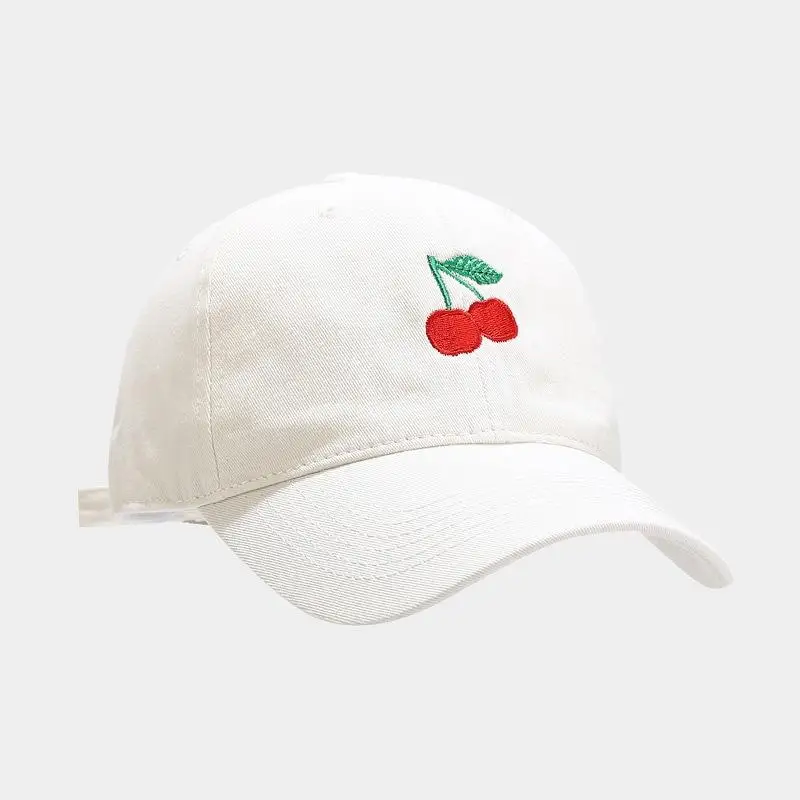 2021 Cotton Cherry Fruit Embroidery Casquette Baseball Cap Adjustable Outdoor Snapback Hats for Men and Women 37 4