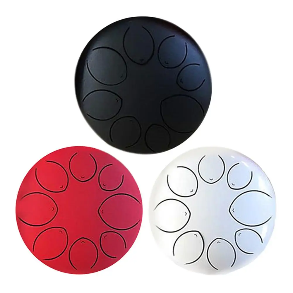 

8 Inch 8 Notes Steel Tongue Drum Flower Style with Mallets Music Book Bag Percussion Instrument