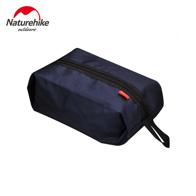 DarkBlue NatureHike на открытом воздухе путешествия портативный нейлон путешествия обуви сумки с застежкой-молнией Органайзер портативный обуви посылка сумка для кроссовок - Цвет: DarkBlue