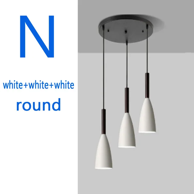 Nordic Pendant Lights Modern Hanging Lamps Minimalist Simple Light Multicolor Lamp 3 Heads for Kitchen Dining Room coffee bar Light Yellow