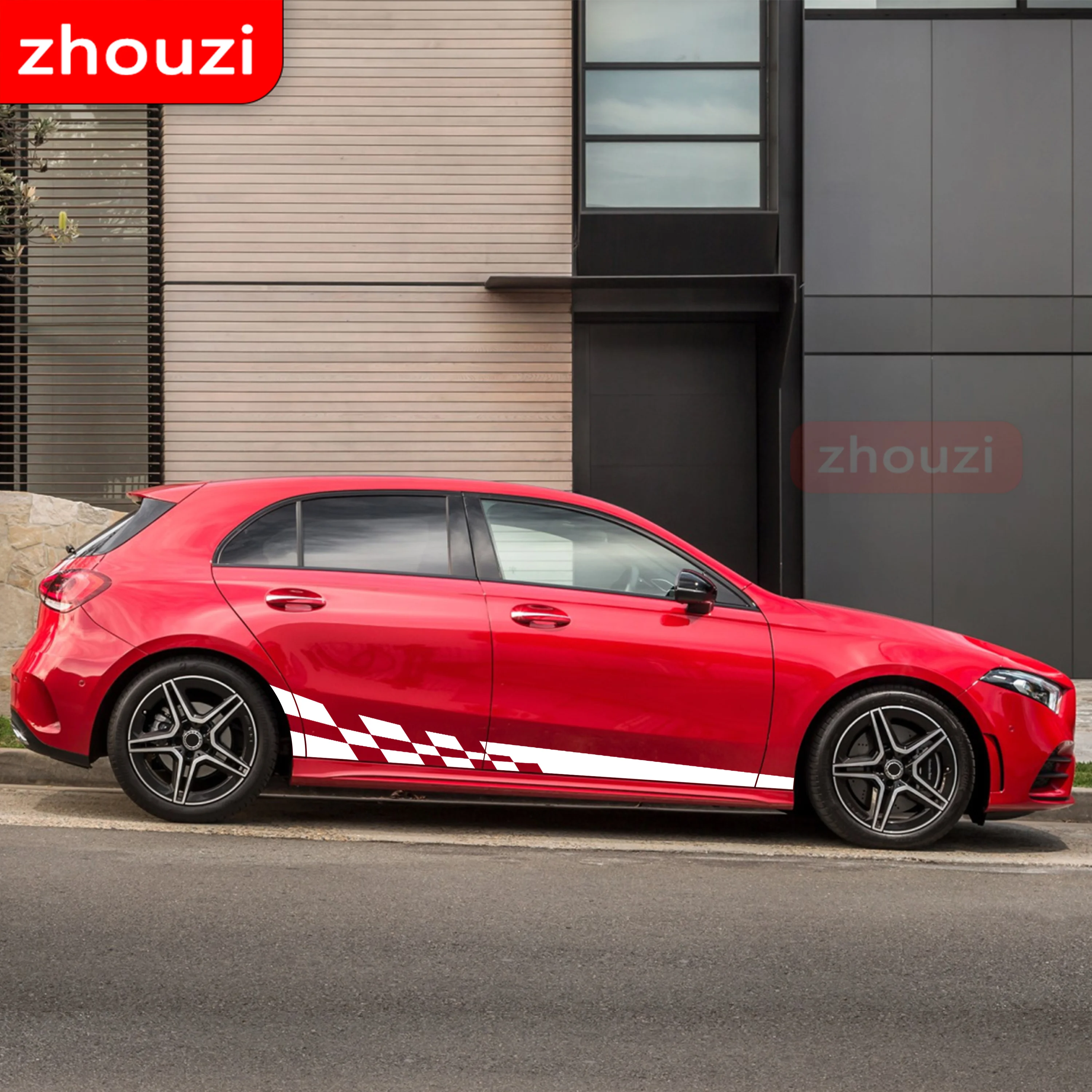 Mercedes A45 AMG Heckstern Glänzend Schwarzer Heckstern Für Mercedes A45 AMG W176 – Inkl. Turbo AMG-Aufkleber Glänzender Stern Aufkleber