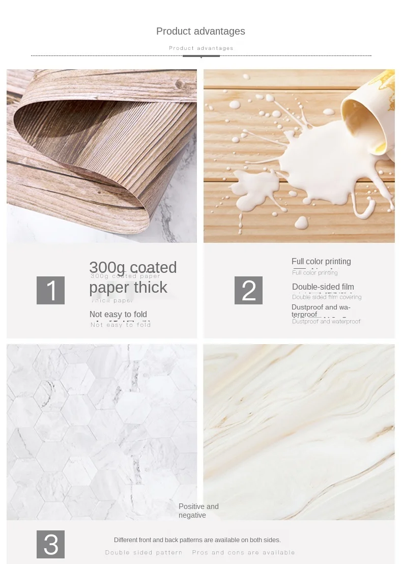 57*87cm Photography Backdrops Marble Wood Grain 2 Sided Waterproof Backgroud Cosmetics Photo Background for Studio Photo