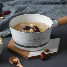 Новая мини-Сковорода для молока, кастрюля для варки супа, практичная кастрюля с антипригарным покрытием, кастрюля для приготовления пищи, деревянная железная кухонная утварь, аксессуары для приготовления пищи