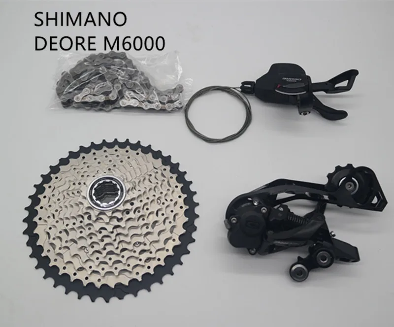 SHIMANO DEORE M6000 Groupset MTB горный велосипед 1x10 Speed 10S HG500 11 42T задний переключатель рычага