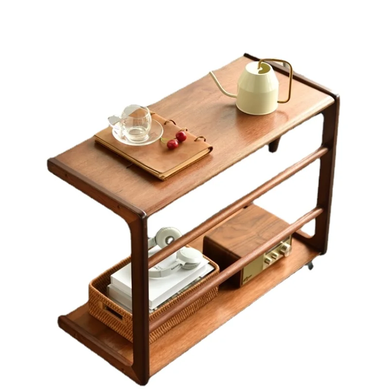 

C- Type Household Solid Wood Small Coffee Table Mini Small Bedside Table Mobile Sofa Side Table Square Table Corner Table Side