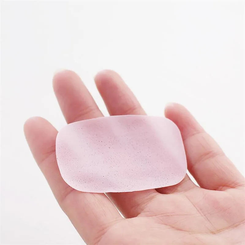 20PCS 여행 액세서리 일회용 비누 종이 세척 손 목욕 깨끗한 향기로운 슬라이스 시트 미니 종이 비누 포장 주최자