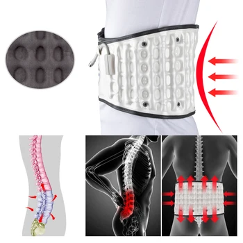 Inflatable Lumbar Waist Belt Air Decompression Back Support Health Care Spine Traction Back Massage Brace Backache Pain Relief 5