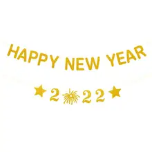 Cartel de Feliz Año Nuevo, suministros para fiesta de Nochevieja 2022, decoraciones de Feliz Año Nuevo 2022, cartel de Feliz Año Nuevo para año nuevo