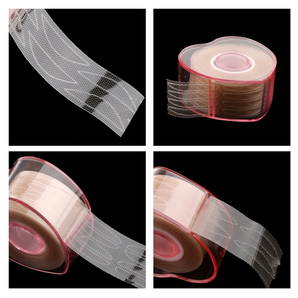 4 Rolls Lace Eyelid Paste Seamless Waterproof Long Last Double Eyelid Strips Tapes Droopy Eyes Sticker